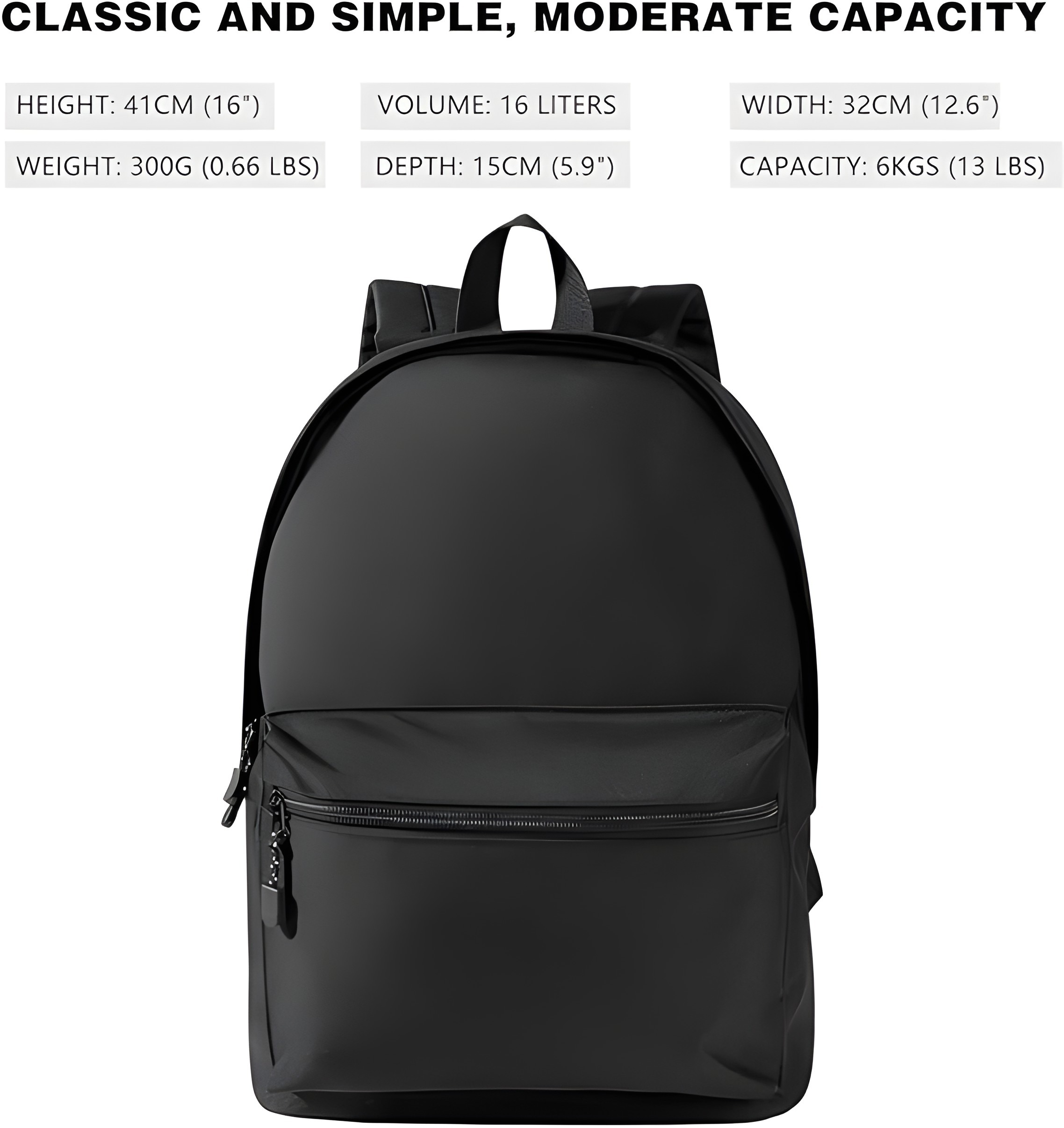Lightweight Waterproof Kids Backpack – Classic 16-Inch Unisex School Bag - Image 2