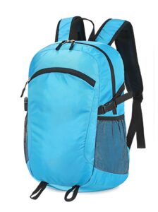 Compact & Ultralight Waterproof Hiking Backpack – Foldable Daypack for Travel (Blue)