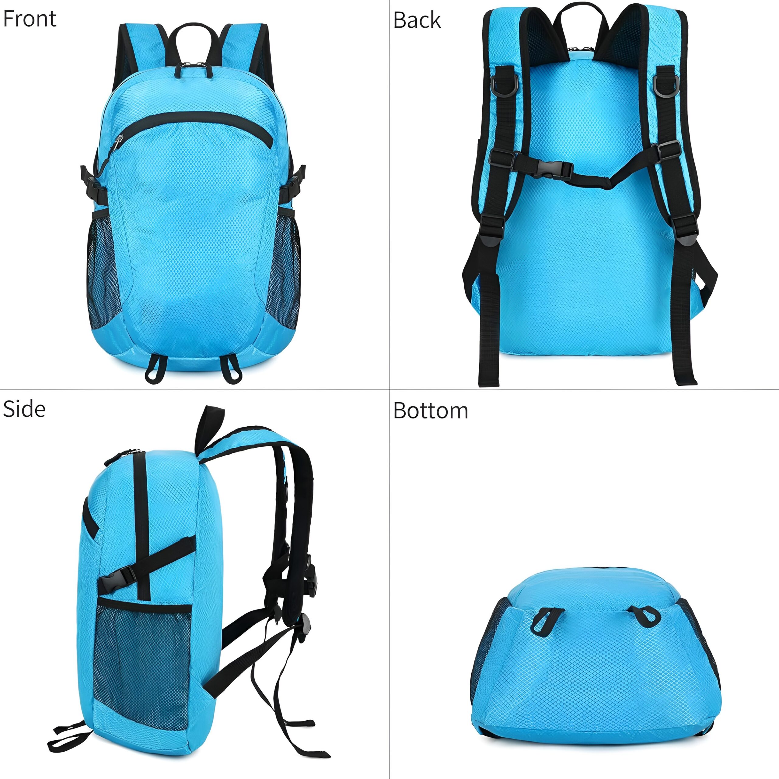 Compact & Ultralight Waterproof Hiking Backpack – Foldable Daypack for Travel (Blue) - Image 6